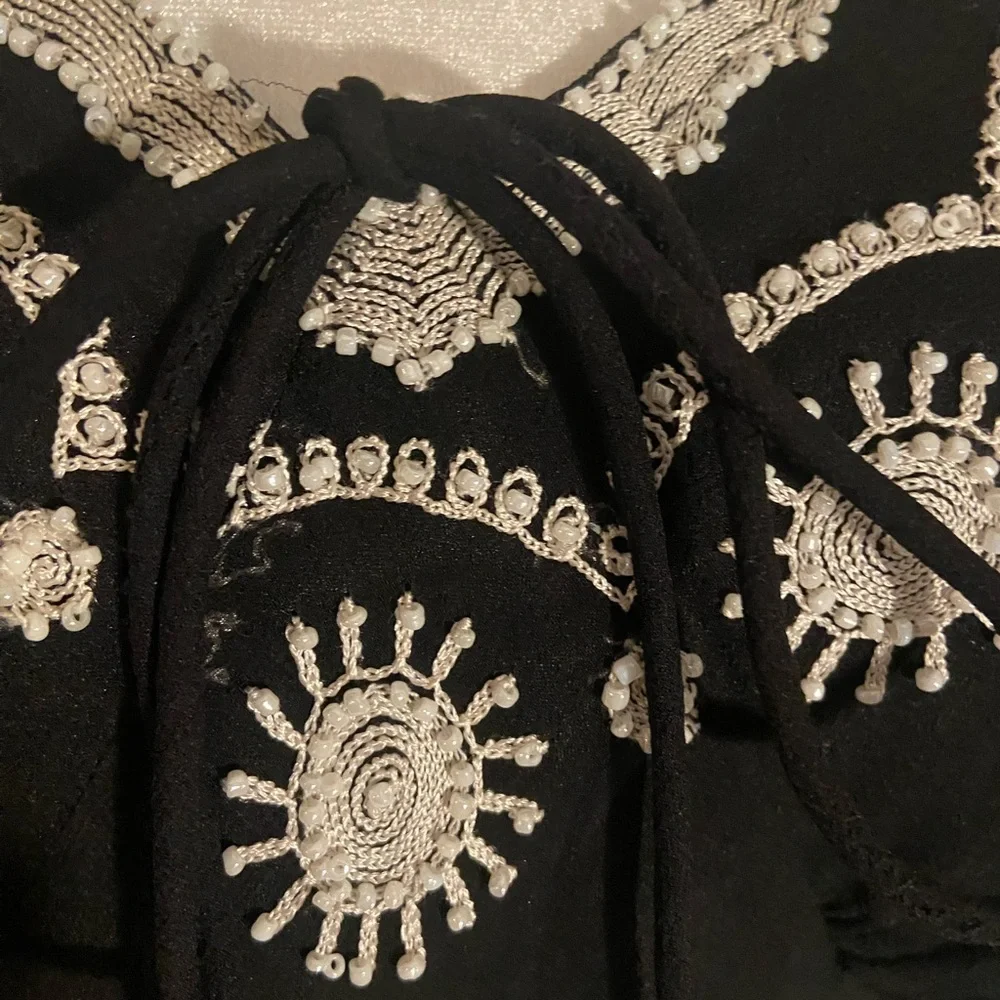 Pappell Boutique Evening XL BEAUTIFUL BLOUSE Beaded with butterfly sleeves . - Picture 2 of 5